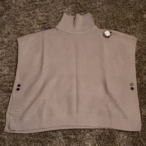 Womens gray poncho